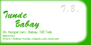 tunde babay business card